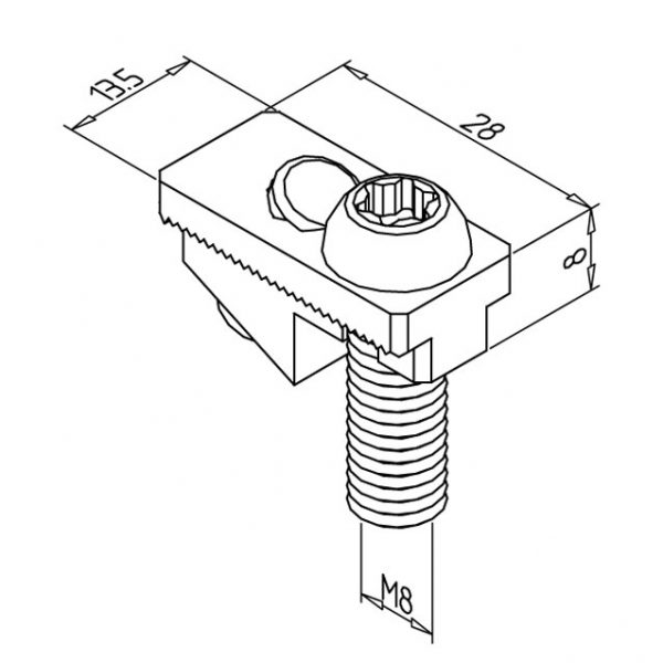 Power-lock fastener 45SF Diagram