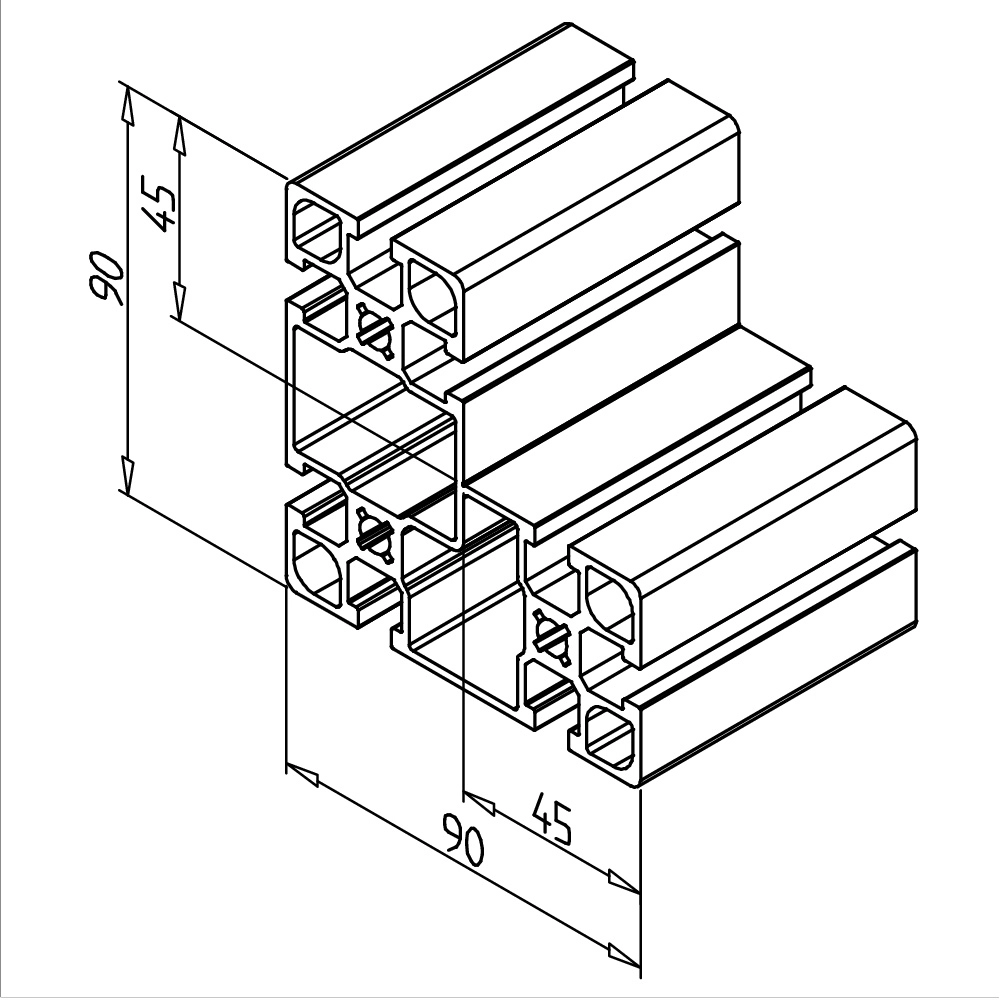 90 x 90 x 45 Profile - Image 3