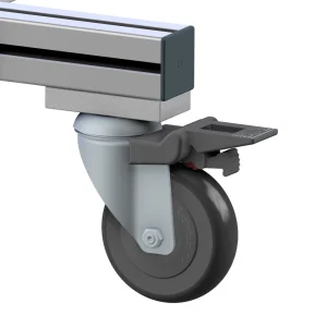 Swivel castor with brake D100 x 131