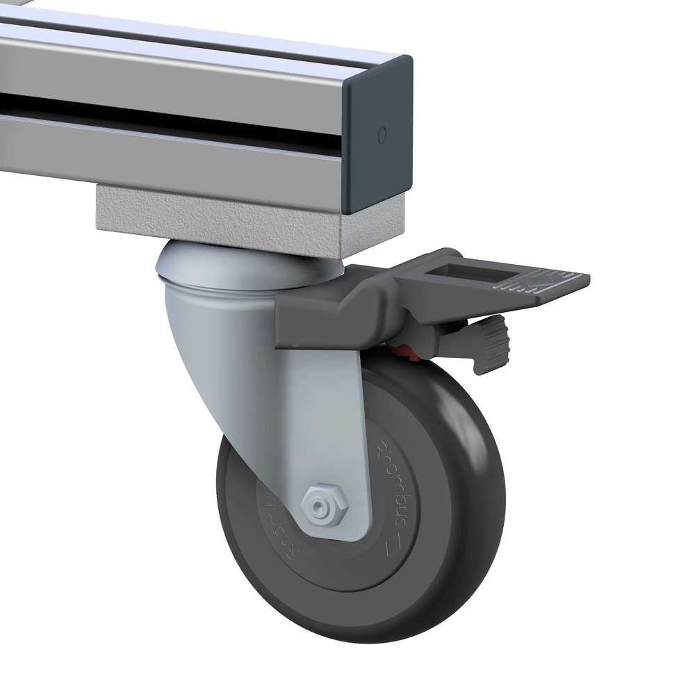 Swivel castor with brake D100 x 131