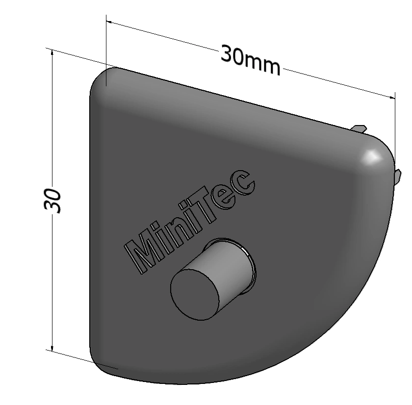 End cap 30 R 90° Z grey - Image 2