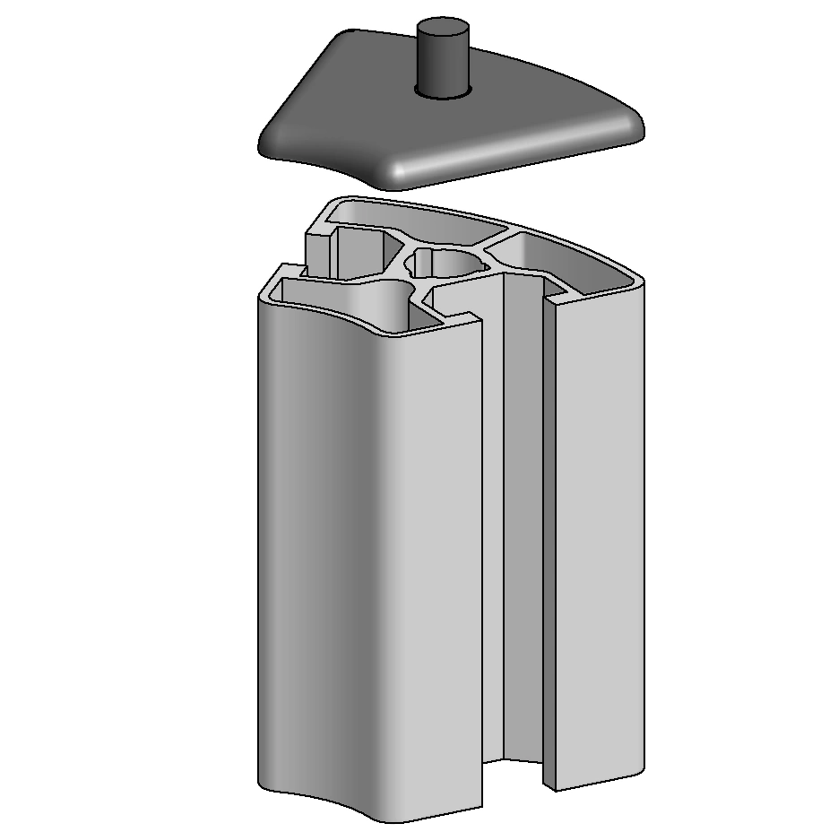 End cap 30 R 45° Z grey - Image 4