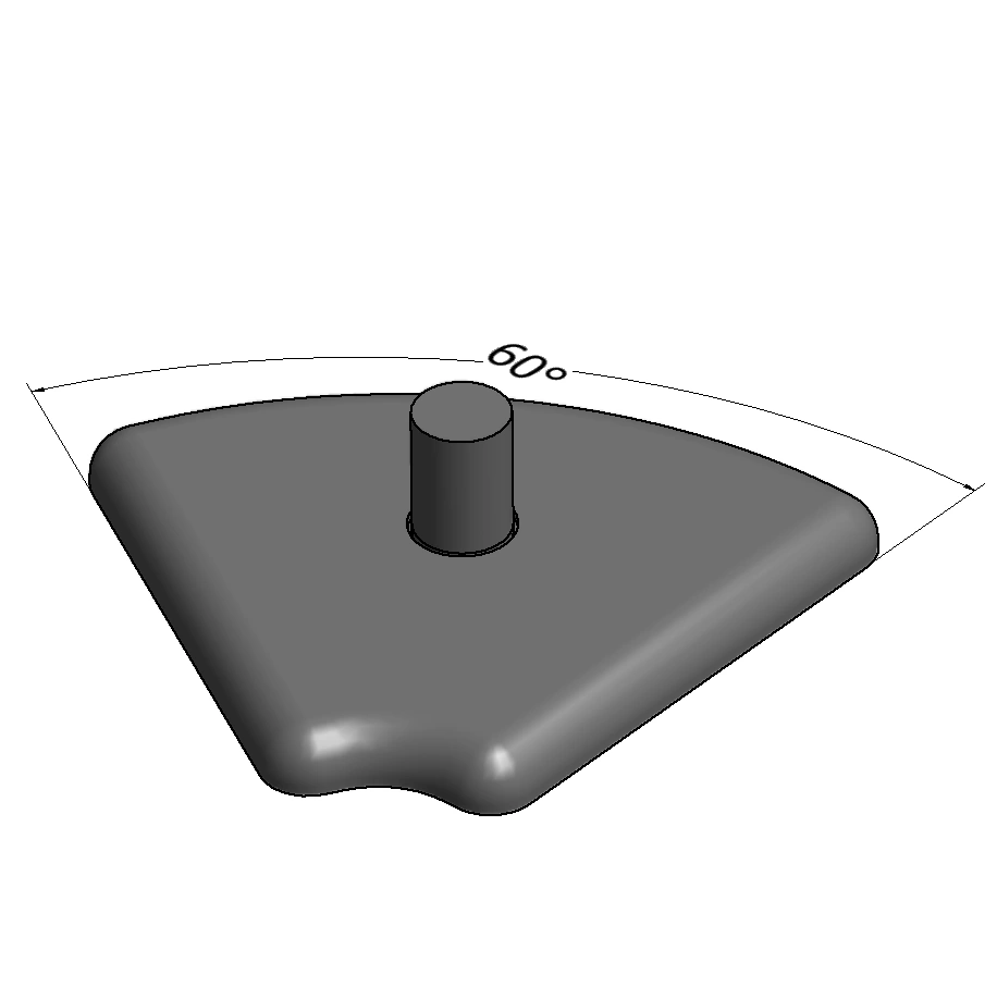 End cap 30 R 60° Z grey - Image 3